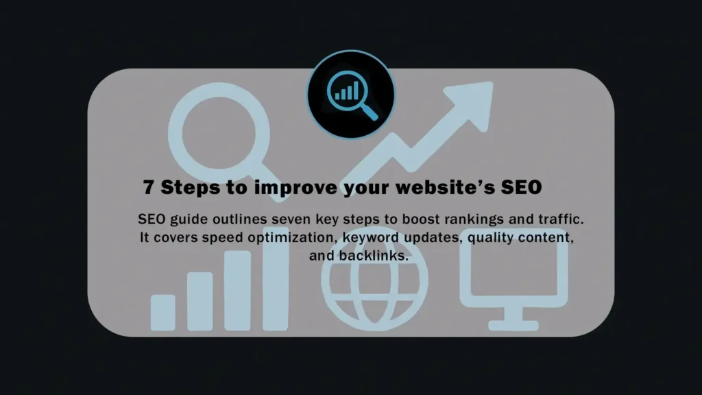 7 STEPS TO IMPROVE YOUR WEBSITES SEO BLOG BY BEST DIGITAL MARKETER IN ABU DHABI
